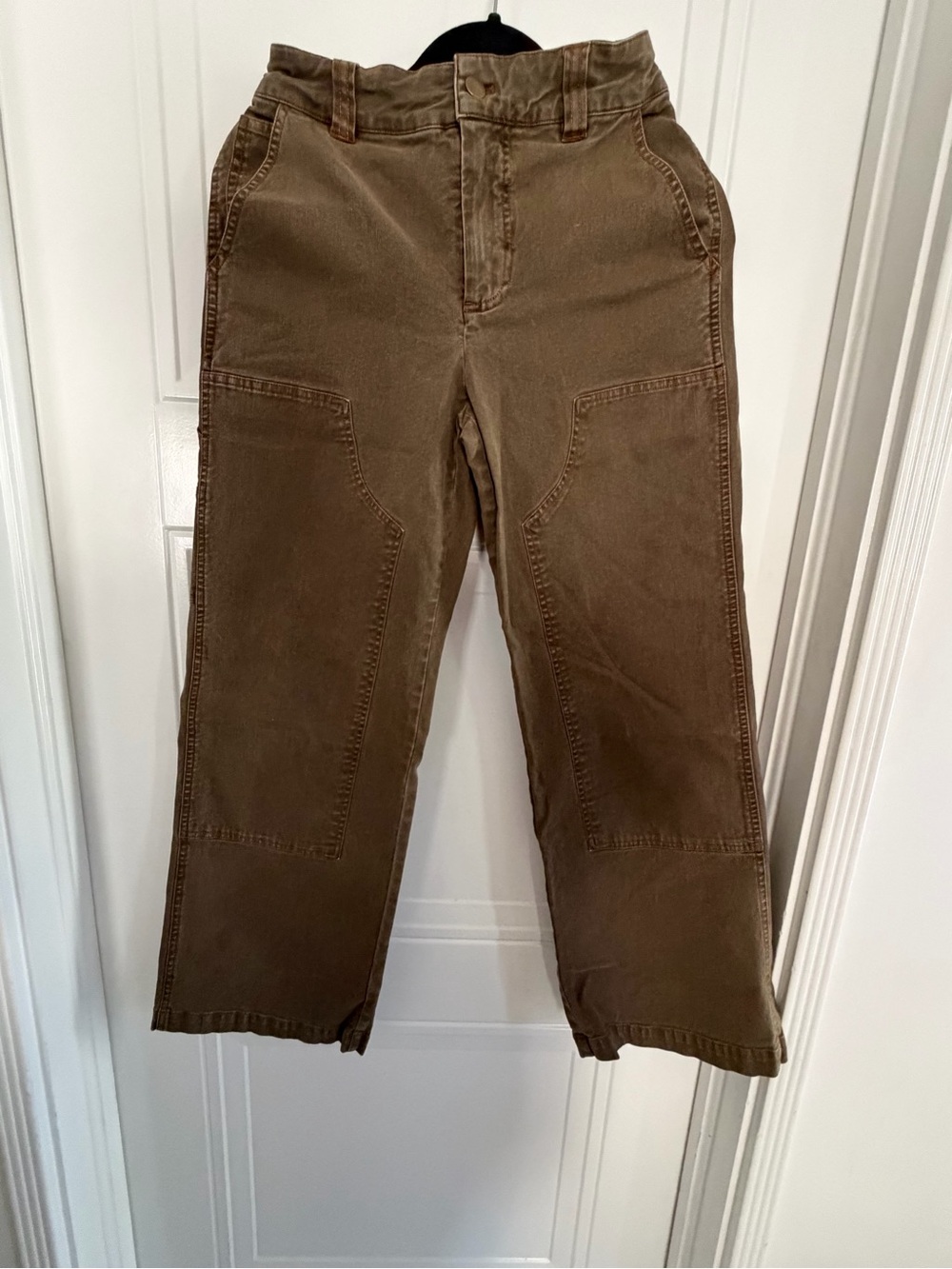 Young Fabulous & Broke Utility Cargo Pants Small Brown Wide Leg Patch Pocket